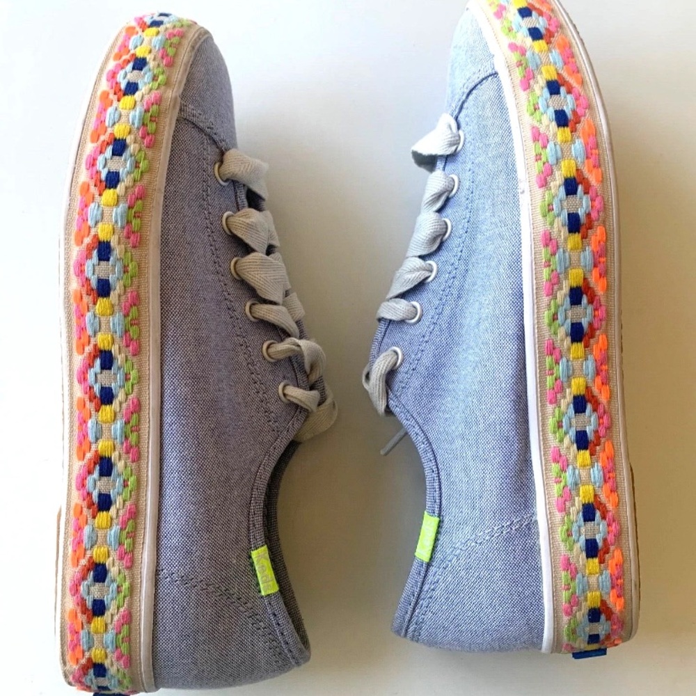 Keds Blue Sneakers with colorful soles - Picture 2 of 12